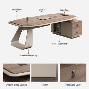 Luxury Smart Electric Sit Stand <b>Desk</b> Adjustable Height Solid Wood Executive Office Computer <b>Table</b> Eco Friendly Modular CEO Works - Product Image 4