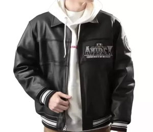 Custom Made Genuine Leather With Embroidery Avirex <b>Jackets</b> Hot Selling Customized Classic Cowhide Leather Avirex <b>Jacket</b> - Product Image 6