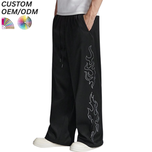 กางเกงวอร์มผู้ชายไซส์ใหญ่ ผ้าฝ้าย 100% น้ำหนักปานกลาง ทรงหลวม มีเชือกผูกเอว ลายพิมพ์ดิจิทัล สั่งทำโลโก้ได้ รับผลิตแบบ OEM ODM - Product Image 1