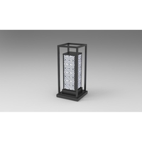 DNT.003.09 Lampe de jardin LED solaire en métal de qualité supérieure avec capteur de lumière et garantie de 5 ans