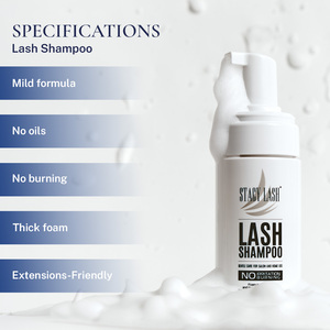 STL Korea White Custom Logo Vegan Cruelty-Free PH Balanced Betaine-Free Mild Formula Shampoo Eyelid Foaming Cleanser 50ml 100ml - Product Image 2