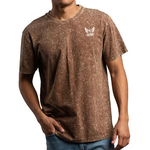Service OEM T-shirts délavés à l'acide sur mesure Vente en gros T-shirts délavés à l'acide pour hommes légers à vendre - Product Image 2