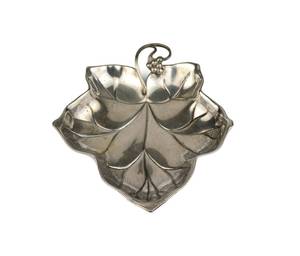 Plat en forme de feuille en métal argenté poli plaqué pour hôtel à la maison pour servir des aliments Design de luxe de table de qualité attrayante - Product Image 5