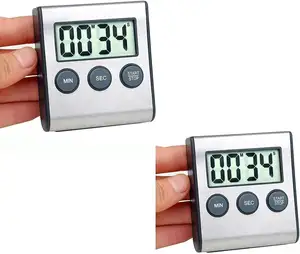 99Minutes 59 Seconds Stainless Steel Digital Kitchen Timer Countdown Timers for Kitchen Cooking Study Sports Meeting