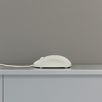 Ratón de ordenador original CHERRY WheelMouse gris claro con cable y sensor óptico y diseño simétrico para zurdos y diestros
