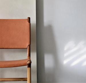 Teak <b>Wood</b> Dining Chair with Leather Made in Indonesia Furniture - Product Image 5