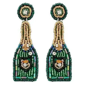 Elegantes pendientes de gota con cuentas bordadas para mujer, joyería de cuentas de semillas hechas a mano, accesorios de moda, Diseño Artesanal, venta al por mayor - Product Image 2