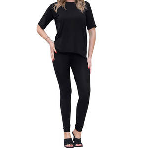 Venta caliente nuevo estilo personalizado ropa deportiva poliéster Spandex mujeres Leggings mejor proveedor mujeres camiseta y conjunto de mallas - Product Image 2