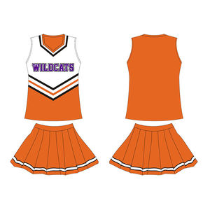 Ensembles d'uniformes de cheerleading unisexes sexy, impression numérique, 100% polyester, vêtements de mode en gros, jupe de cheerleading - Product Image 2