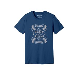 Camiseta de tela de algodón 100% con estampado de temas de fiesta 160-180 a GSM pesado 12 colores disponibles Personalice su propio diseño y colocación - Product Image 3