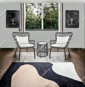 Mobilier d'extérieur design personnalisé chaise en corde table et chaise de jardin et ensemble de chaises d'appoint en rotin et osier PE imperméables pour l'extérieur - Product Image 1