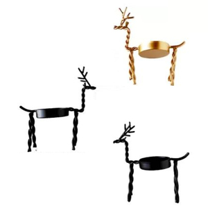 Design élégant bougeoir renne bougeoir en métal de qualité supérieure pour Diwali Festival Home Decor Décoration de table - Product Image 4