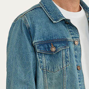 แจ็กเก็ตผ้ายีนส์ของผู้ชายแจ็กเก็ตผ้าเดนิมผ้าฝ้าย100% ดีไซน์ล่าสุด - Product Image 4