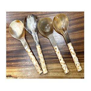 Small round Buffalo Horn <b>Spoon</b> Set Capacity Tableware Cutlery for Serving <b>spoon</b> Measuring Food Tea <b>Ice</b> <b>Cream</b> Honey Parties - Product Image 1
