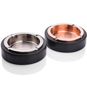 Cendrier à cigares personnalisé Cendrier en métal PU Personnalité créative Cendrier à double usage pour cigarettes à cigares Fait à la main à bas prix - Product Image 3