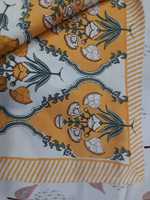 Nappe en coton imprimé à la main élégante de style indien, nappe florale pour table à manger, belle décoration de table à manger imprimée