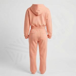 ชุดวอร์มออกกำลังกายผู้หญิงแบบมีซิป ฮู้ดดี้ทรงเข้ารูป เสื้อฮู้ด กางเกงขายาว สำหรับวิ่ง เล่นกีฬา แฟชั่นสตรีท ผ้าฟลีซนุ่ม สวมใส่สบาย - Product Image 2