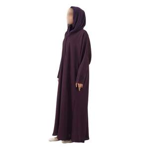 Abaya marron foncé pour femmes, vêtements islamiques modestes, robe kaftan de Dubaï, style du Moyen-Orient, robe musulmane hijab, manches longues, jalabiya - Product Image 3