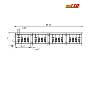 ราวระเบียงเหล็กดัดตามสั่งจากเวียดนามใช้ตกแต่งราวบันไดและราวจับแบบเคลือบผง - Product Image 6