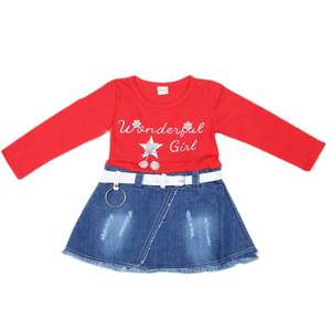 Robe à manches longues pour filles - Rouge - Product Image 1