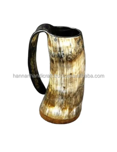 แก้วมักลายฮอร์นไวกิ้งทำมือแบบชนบทภาชนะดื่มในยุคกลางของแท้ทนทานสีธรรมชาติทนทานสำหรับเบียร์เบียร์มิ้ดใช้ในบ้าน - Product Image 5