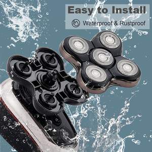 Cabezales de Repuesto para Afeitadora Eléctrica, Paquete de 3, Compatibles con Afeitadoras Corporales y Faciales, Cinco Cuchillas, Doble Cuchilla, con Instrucciones en Alemán, Lavables - Product Image 5