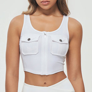 Personalización 2025 verano diseño Popular recortado mujeres sin mangas Crop Top ropa de Fitness gimnasio entrenamiento Crop Tops - Product Image 6