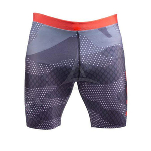 Cintura elástica Mid Casual Sólido Secado rápido Spandex/Poliéster Hombres Pantalones cortos de compresión Tamaño personalizado al por mayor - Product Image 1