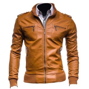 แจ็คเก็ตหนังแท้สั่งทำพิเศษสำหรับผู้ชาย พร้อมซิปเต็มตัว ซับในนุ่ม ทรงทันสมัย รับผลิตแบบ OEM แจ็คเก็ตหนังสำหรับผู้ชาย - Product Image 2