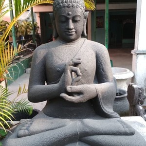 Estatua Religiosa de Buda Tallada en Piedra Natural, Diseño Tradicional para Uso en Hoteles - Product Image 1