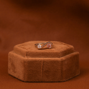 Pink & EF Round 18KT Solid Gold Engagement <b>Ring</b> 0.40 CT Lab Grown Diamond Solid Gold Plated Engagement <b>Ring</b> with Classic Style - Product Image 1