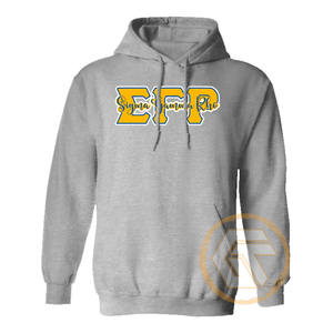 Trésors grecs – Sweat à capuche personnalisé en molleton de coton pour femme avec logo brodé Sigma Gamma Rho, écologique, automne-hiver - Product Image 6