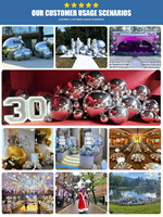 Ballon miroir gonflable géant brillant noir sur mesure pour la décoration d'événements, fabriqué en Chine