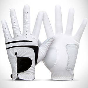 Low MOQ High Quality Breathable Lightweight Leather Golf <b>Gloves</b> Custom Logo Cabretta Leather Sports Hands Best Selling OEM - Product Image 6