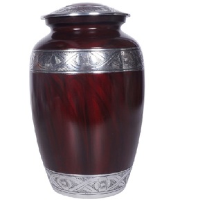 Black Finish High Quality Brass Metal Cremation Urn with <b>Tabletop</b> Vase Function for Human Ashes <b>Storage</b> - Product Image 4