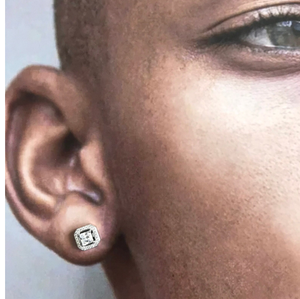 Nouvelles boucles d'oreilles rondes en acier inoxydable plaqué argent de qualité supérieure, style hip-hop, serties de diamants, unisexes, au meilleur prix - Product Image 3