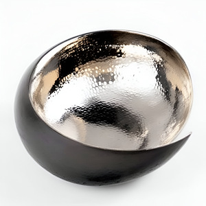 Elegant Black Gold Hammered Stainless <b>Steel</b> <b>Bowl</b> Sophisticated Home Decor Luxurious Rectangle Tray Christmas Safe Decorative - Product Image 3