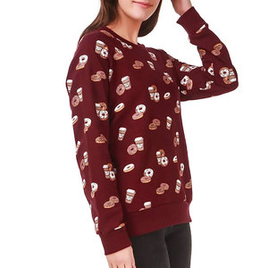 Sudadera para Mujer, Cálida y Ligera, de Doble Tejido, con Cuello Redondo, para la Temporada de Invierno, Informal, con Logotipo Frontal - Product Image 2