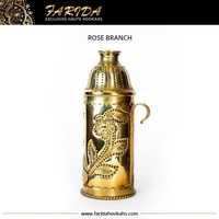 Farida Luxe Cache-vent pour Chicha en Laiton Doré, Mini, Unique, Fait Main, Gravé à la Main, Ajour, Logo Personnalisé Égyptien, en Métal, pour Fumer la Chicha