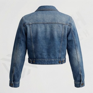 Custom 2026 Women Denim Jacket Casual Outwear Fall Button <b>Coat</b> Oversize Plain Dyed Cotton Fashion Streetwear - Product Image 2