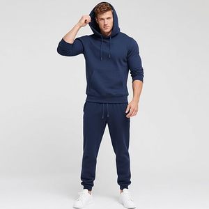 Ensemble de survêtement pour hommes et femmes, poids lourd, couleur unie, ensemble de jogging avec sweat-shirt pour hommes - Product Image 4