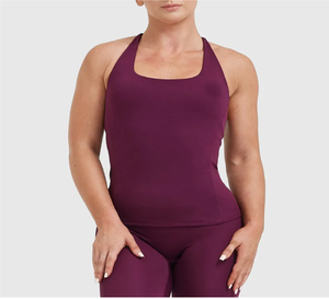 Offre Spéciale femmes U cou Yoga débardeurs doux Compression extensible léger décontracté Jersey dentelle pour été Gym entraînement - Product Image 4