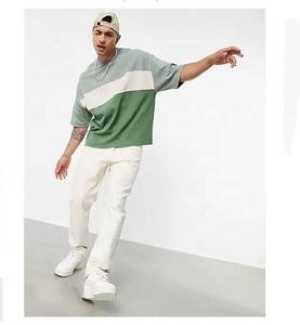 Camiseta de gran tamaño de algodón 100% para hombre, ropa de calle con hombros caídos, calidad de lujo, logotipo personalizado, camisetas lisas para hombre - Product Image 4