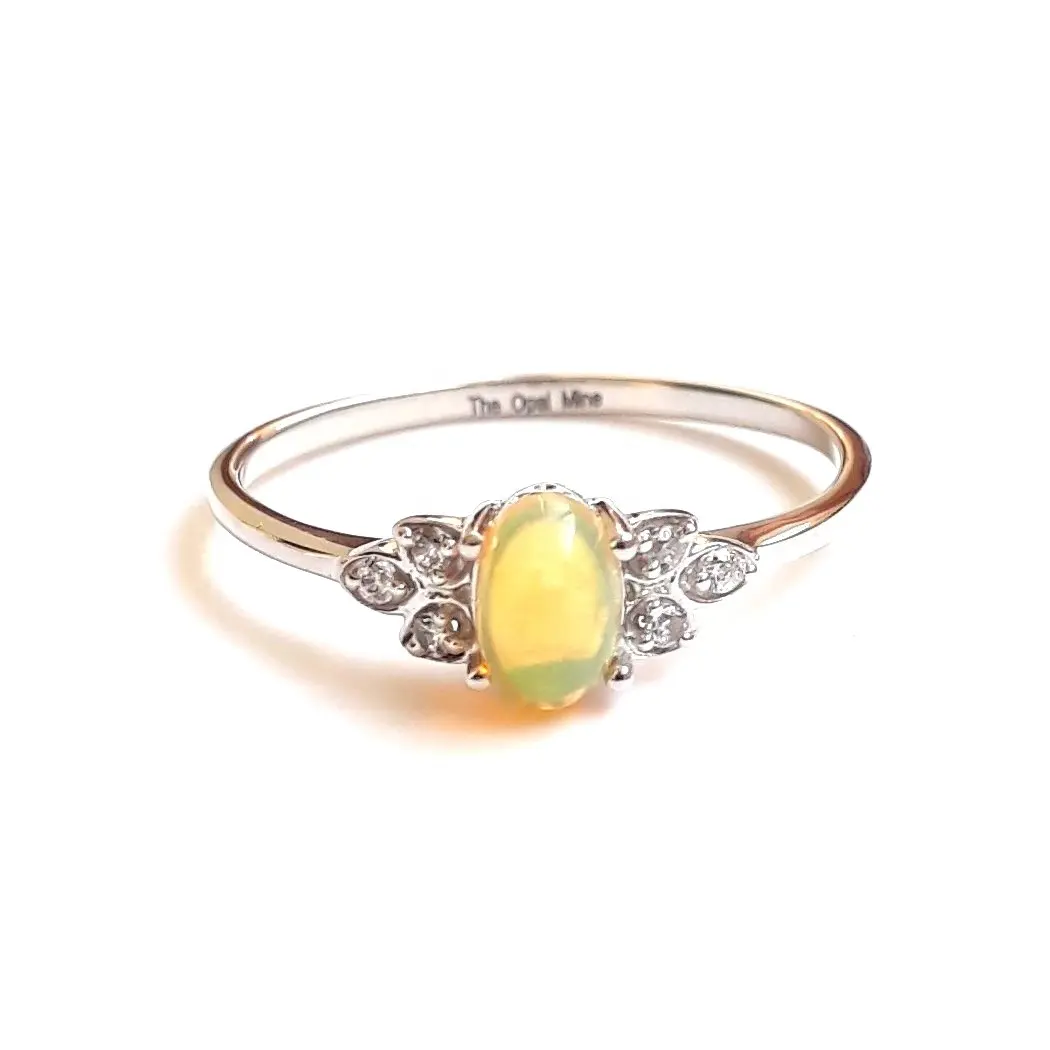 October Birthstone Jewelry Ring Opal 925 Sterling Silver Natural Gemstone Ring Sterling 925 Silver Jewellery