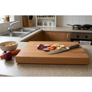 <b>Oak</b> Wood Chopping <b>Block</b> 40x30x4 cm Plant Oil Finish Thick Cutting Board Butcher <b>Block</b> Wholesale Custom Logo - Product Image 2