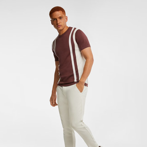 T-shirt en coton uni T-shirts à col rond T-shirts pour hommes Fabricants de t-shirts vierges T-shirts personnalisés pour hommes - Product Image 4