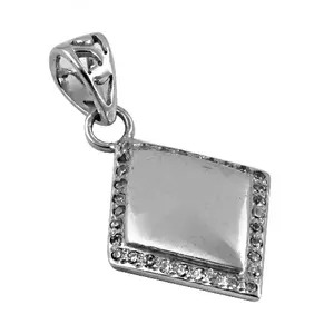 "925 Silver <b>Crystal</b> <b>Pendant</b> with Cubic Zirconia & Diamond for Women's Gift Jewelry" - Product Image 2