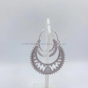 Best Price Gold Plated Sterling Silver Hoop <b>Earrings</b> Personalized <b>Name</b> Classic Unique Wedding Gift Idea for Women for Party - Product Image 1