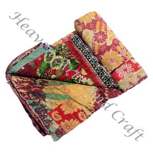 Kantha <b>Quilt</b> Gudari Kantha <b>Quilt</b> Gudari Hot Selling Wholesale Gold Supplier GD2088 <b>Handmade</b> Kantha <b>Quilt</b> Cotton Printed Indian - Product Image 4
