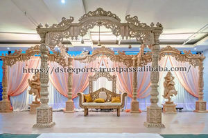 Mandap de Madera para Bodas Indias, Moderno, Desmontable, Duradero, Personalizable, Precios al por Mayor, Pilares de Madera para Grandes Eventos, Estilo Italiano - Product Image 2